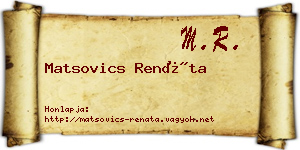 Matsovics Renáta névjegykártya